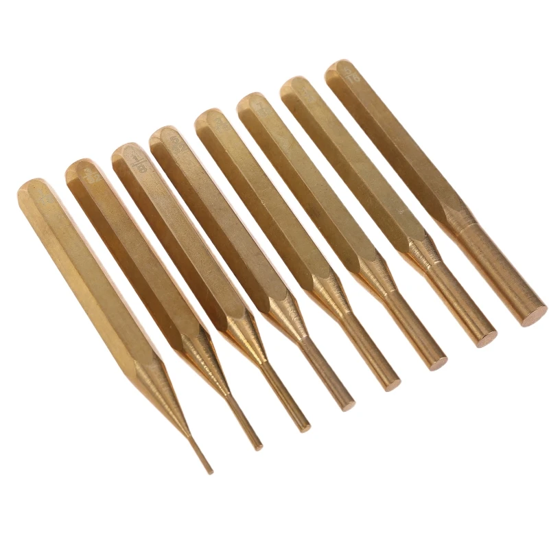 8pcs Brass Punch with Hammer Bench Block Repair Tools Kit for Gunsmithing Armorers Watch Jewelry Crafts | Дом и сад