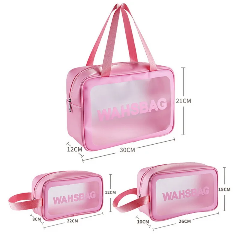 Женская портативная дорожная косметичка прозрачный водонепроницаемый чехол для