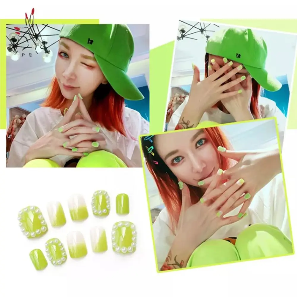 

Style Manicure With Glue Removable Fake Nails Art Tips Full Cover False Nail DIY Nail Art Decoration Nail Extension
