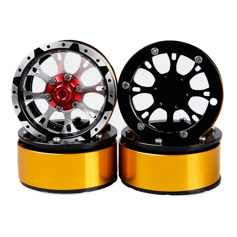 

4PCS RC Crawler 1:10 Alloy Wheel Rim 1.9 Inch BEADLOCK for 1/10 Traxxas TRX4 Axial SCX10 TAMIYA CC01 D90 D110 TAMIYA