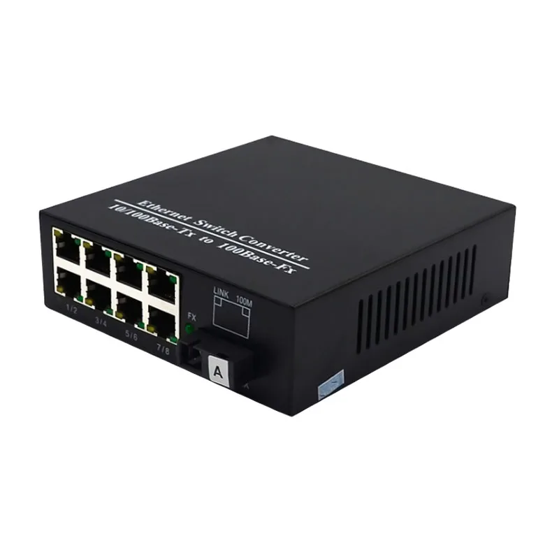 1 пара оптоволоконный медиа-конвертер 100 м 25 км одноволоконный интерфейс SC 8