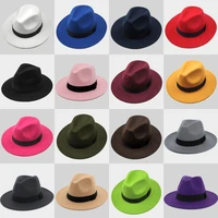 dropshipping fedora hat felt jazz hats cowboy hat for women and men winter men cap winter men cap wool bowler hat wholesale