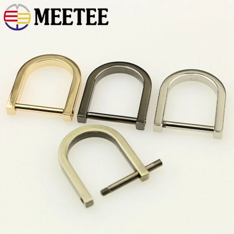 

Meetee 5/10Pcs 20mm Metal Detachable Screw D Rings Buckles Handbag Strap Hook Clasp Bag Chain Hangers DIY Accessories