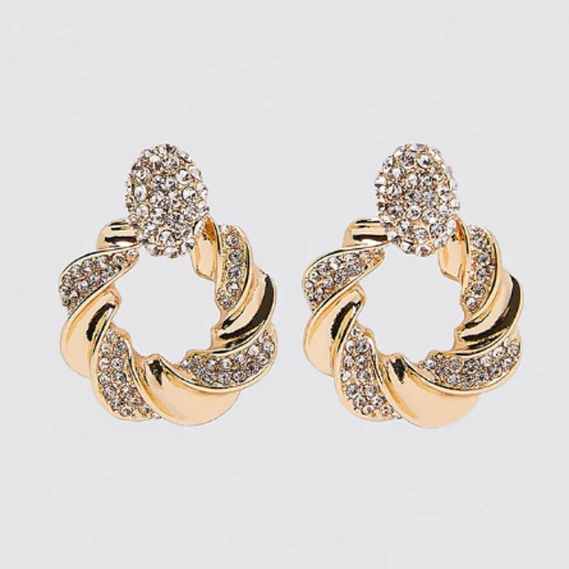 Женские серьги-подвески с кристаллами ZA модные длинные висячие серьги подвеской