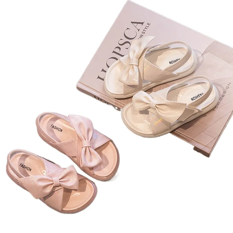 

Girls Sandals 2021 New Summer Children's Fashion Casual Non-slip Bow Princess Small Fragrance Sweet Kid Shoes GSS32