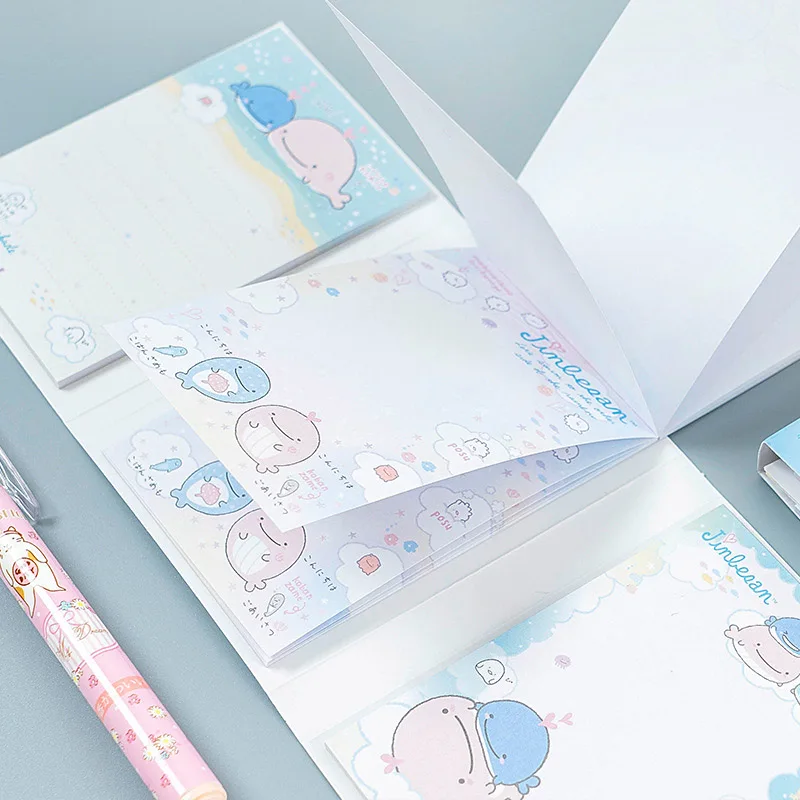 80 листов/Набор Милые медведи блокноты Kawaii Липкие заметки складные подушечки для