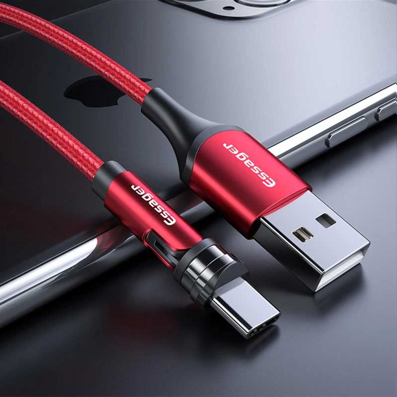 Магнитный usb кабель 180 градусов для быстрой зарядки USB Type C магнитное зарядное