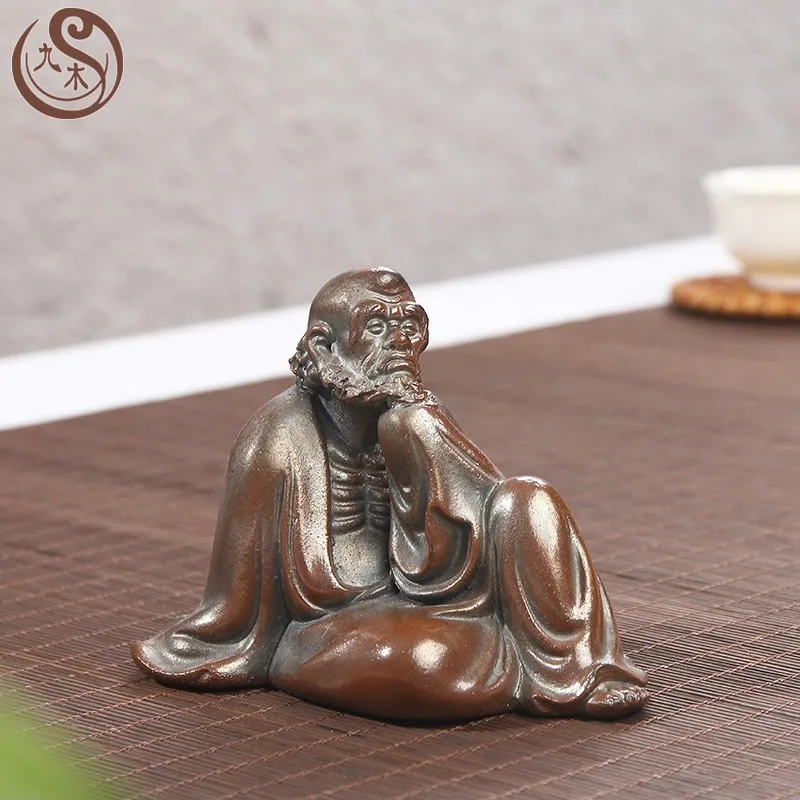 Buddha Statuette Tea Pets Figurines Porcelain Tea Ceremony Accessories Decorative Buddhas Figures Arredo Casa Tea House EI30TP