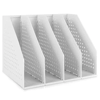 foldable magazine rack desktop 4 compartments file cabinet storage box standing file divider storage box
