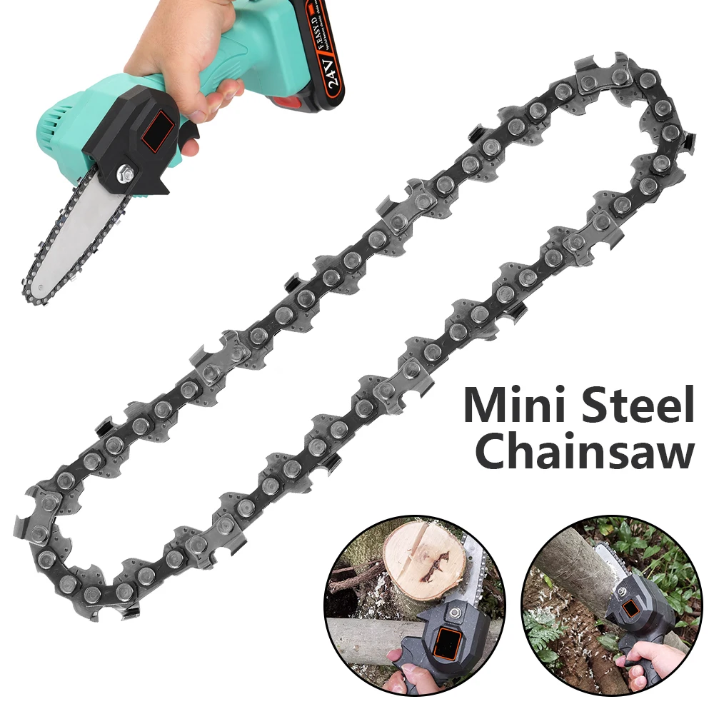 

Mini Steel Chainsaw Chain Electric Saw Accessory Replacement Chain for Electric Pruning Saw Garden Logging Tools