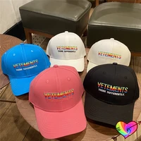 2021 vetements baseball caps men women high quality rainbow embroidery logo vetements hats limited edition vtm caps