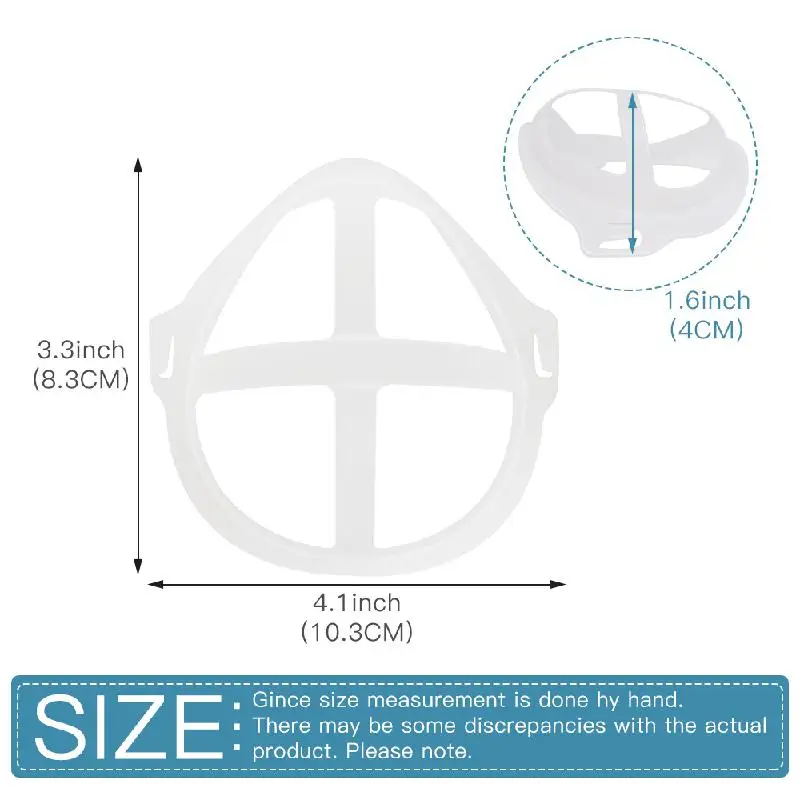 

VENKY 5Pc 3D Mask Mracket Silicone Mask Holder Support Breathing Accessories Reusable Dustproof Mouth Mask Inner Cushion Bracket