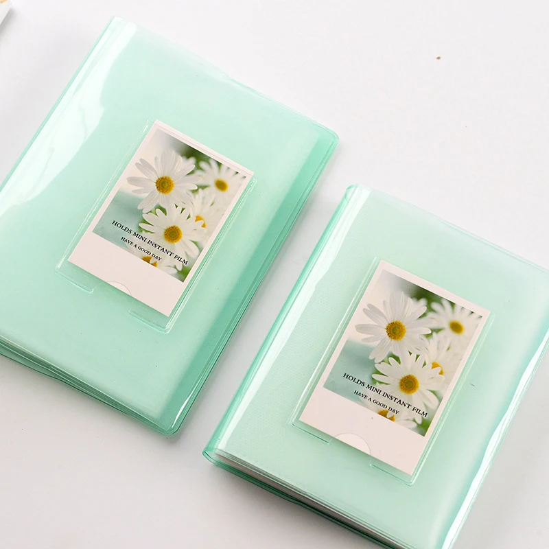 

64 Pockets Jelly Color Photo Album instax mini album 3/5 Inch photocard holder Plug-in Album Business Card Scrapbook for photos