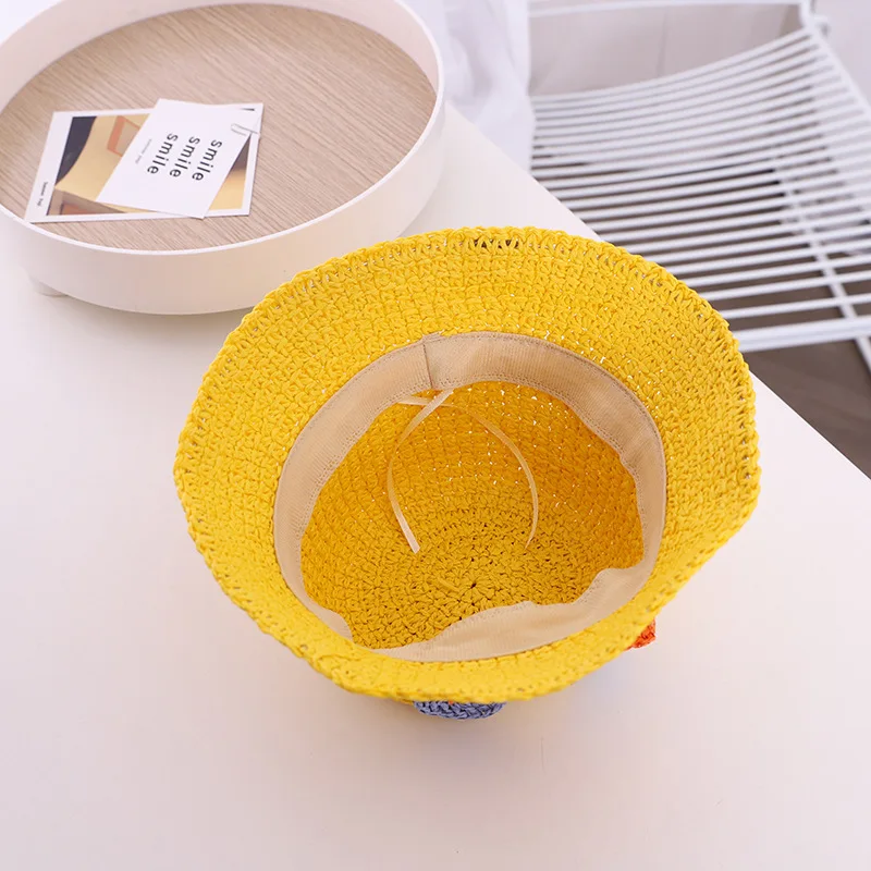 

Cotton Baby Kids Baseball Bucket Cap For Outdoor Beach Sun Girls Boys Children Hat Summer Baby Visor Hollow Straw Mesh Duck Caps