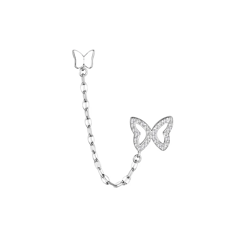 

Korean Fashion Earrings 2021 Tassel Chains Clip on Earrings for Women Butterfly Earrings Without Ear Hole Jewelry Kolczyki Kpop