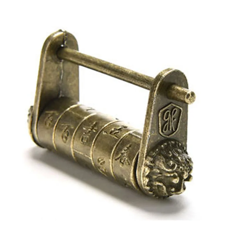 Замок с паролем в китайском винтажном стиле латунный резной замок замком для