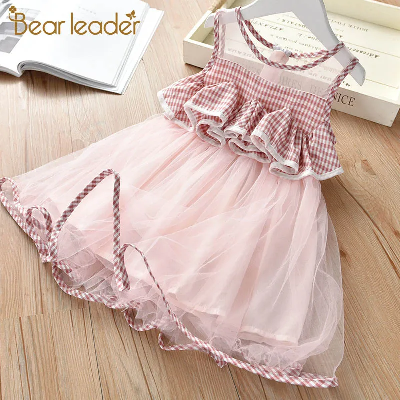 Bear Leader/платье принцессы для девочек новые летние детские нарядные платья милые