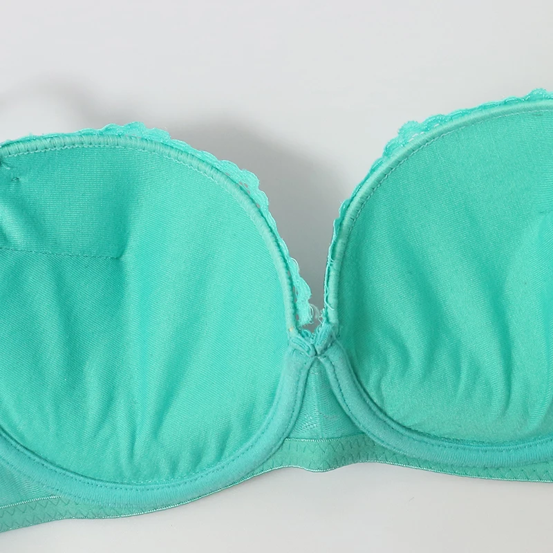 Сексуальный зеленый кружевной бюстгальтер женское белье 3/4 чашки удобные