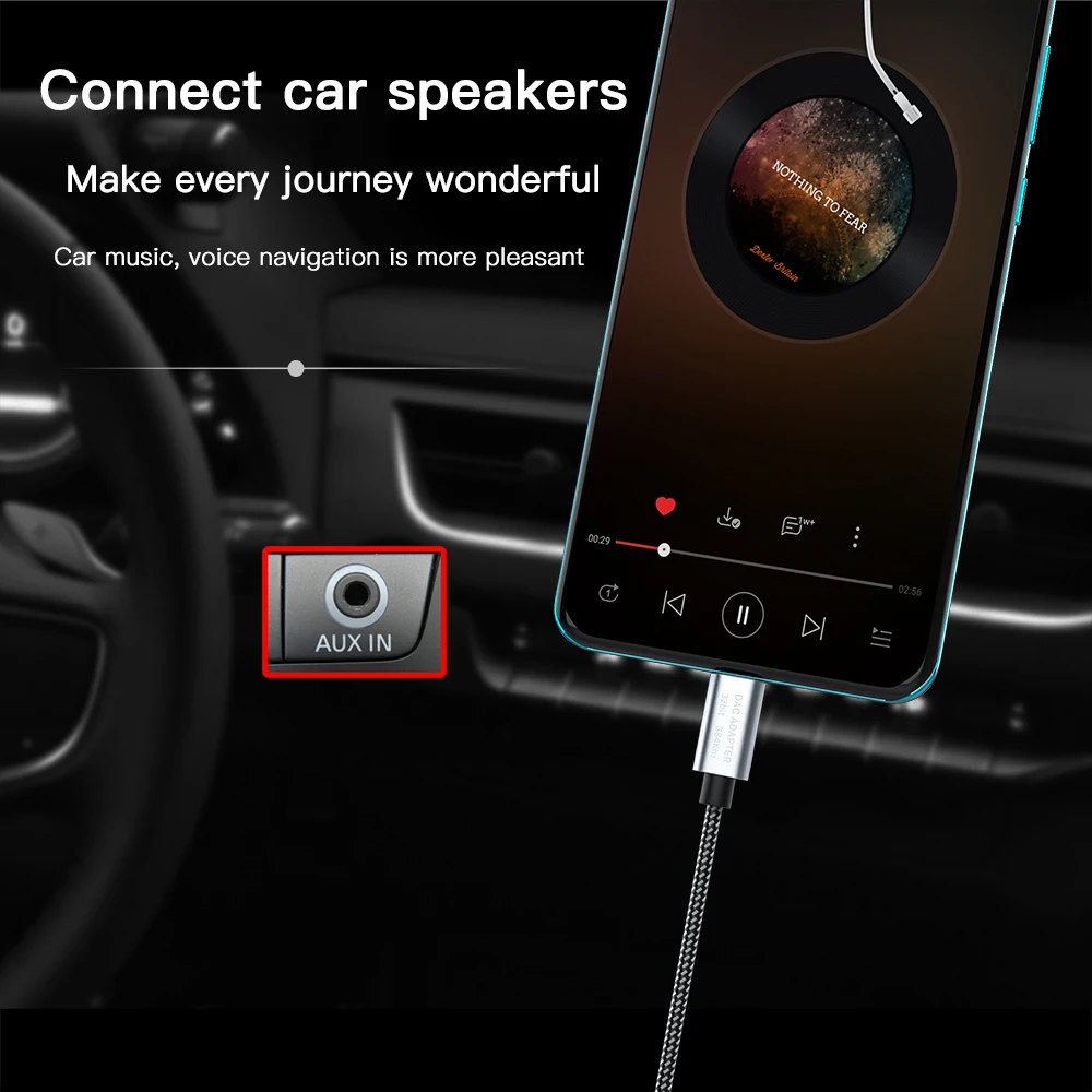 KEYSION HIFI DAC усилитель для наушников USB Type C к AUX акустический кабель адаптер 32bit 384kHz HD