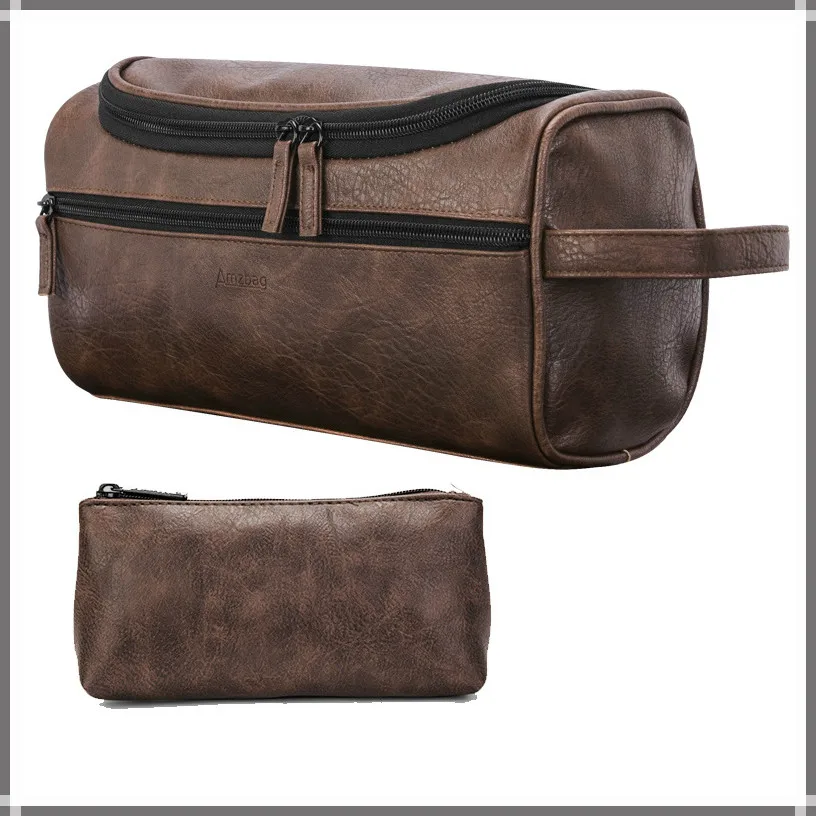 Мужская винтажная сумка для хранения из искусственной кожи большая и