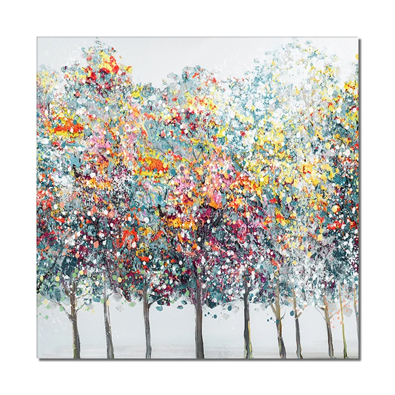 Знаменитая ручная работа картина маслом дерева холст красочная палитра природа