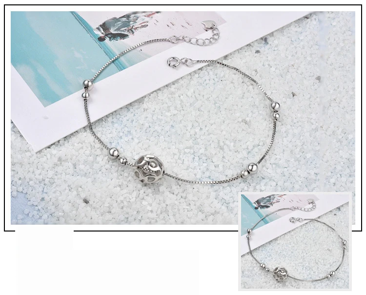 

Wholesale Real S925 anklet cats cuffs Female fashion jewelry fetters women fashion accessories foot feet chain jewel gifts