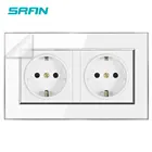 Розетка настенная с заземлением, 16 А, 146 х86 мм