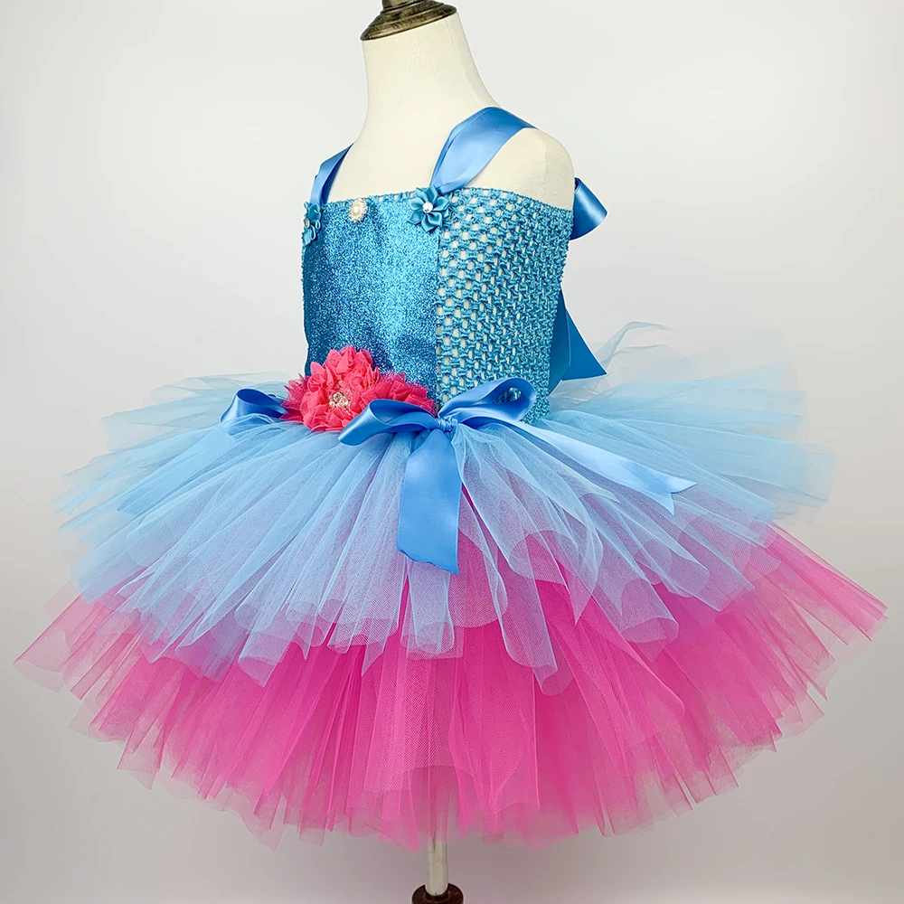 Платье-пачка с мотивом троллей детское платье принцессы волшебные эльфы костюм