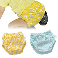 waterproof reusable baby cotton potty training pants autumn winter warm 6 layer infant shorts underwear cloth diaper nappy