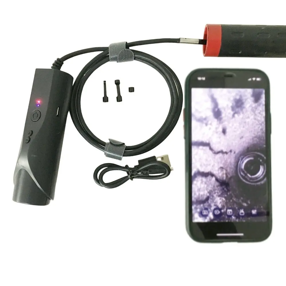 4.9mm Dual Camera Rifle Weapon Borescope 0.2inch Digital Hunting Cleaning Scope with LED Light Side View Use on Mobile - купить по