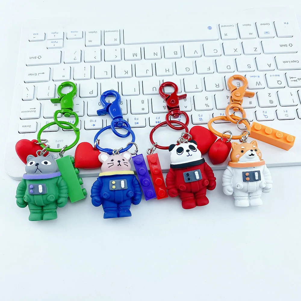 Мягкая Милая целебная мультяшная панда Сиба ину астронавт брелок кулон