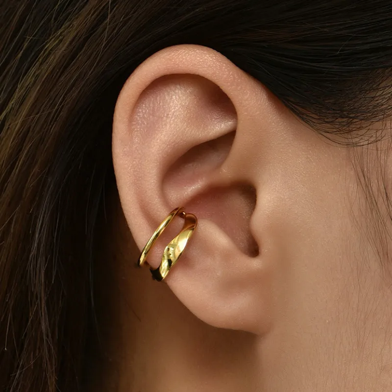 

New Sweet Simple Gold Color Hoop Earrings for Women