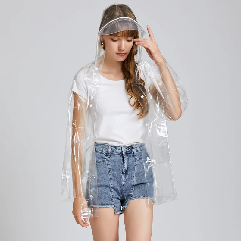 Модные короткие мужские s и женские дождевики прозрачные съемные шляпы | Дом сад