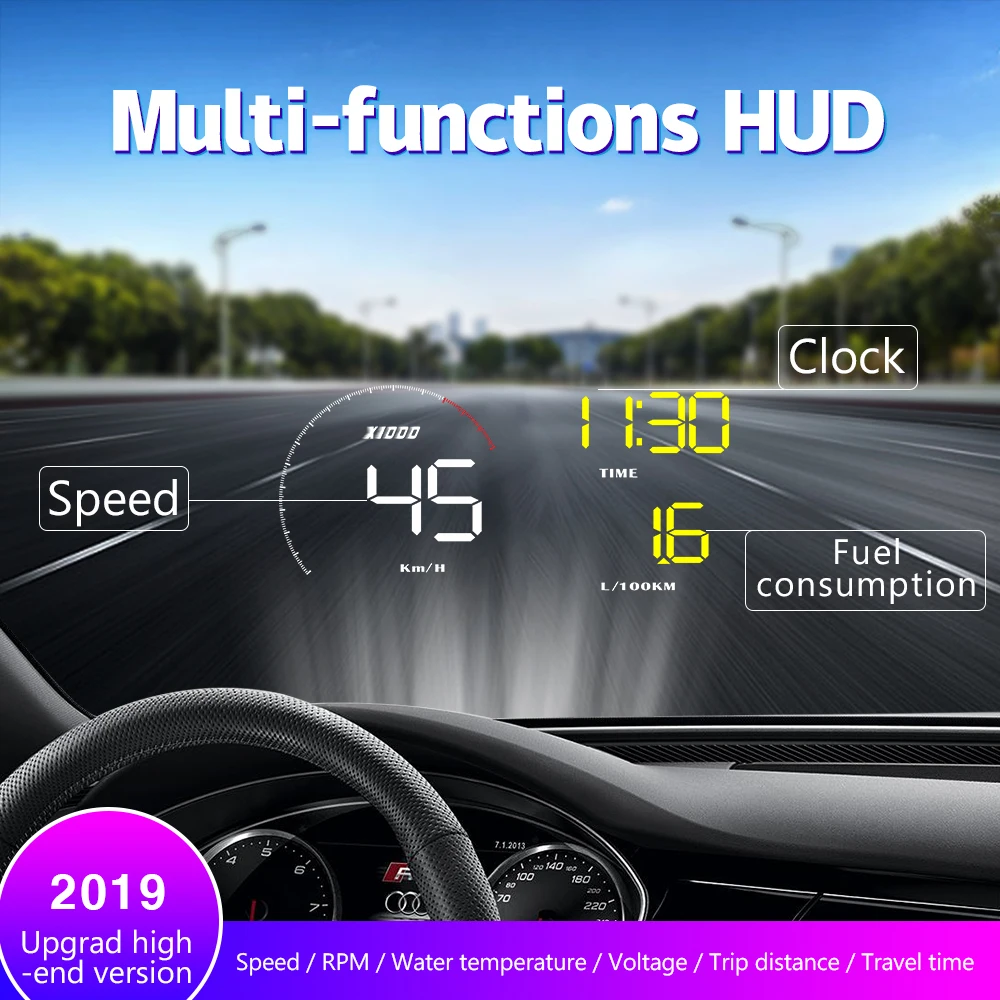 A9 с блендой на лобовое стекло проектор OBD2 II EUOBD автомобильный HUD Дисплей система