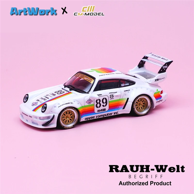 

Модель 1:64 RWB 964, APPLE № 89, Двухуровневая модель автомобиля с литыми крыльями