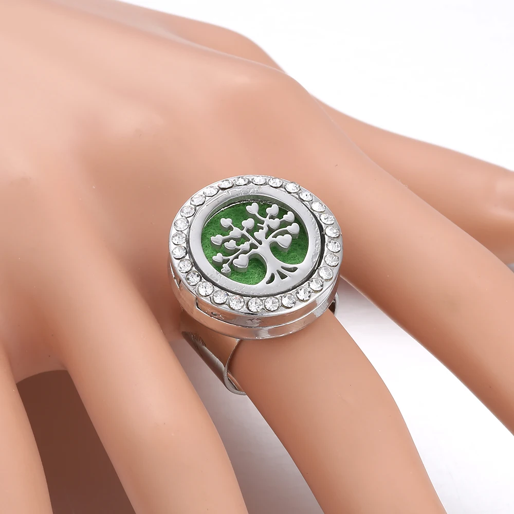 2019 Новая мода Дерево жизни полый Регулируемый ароматерапия медальон Кристальное