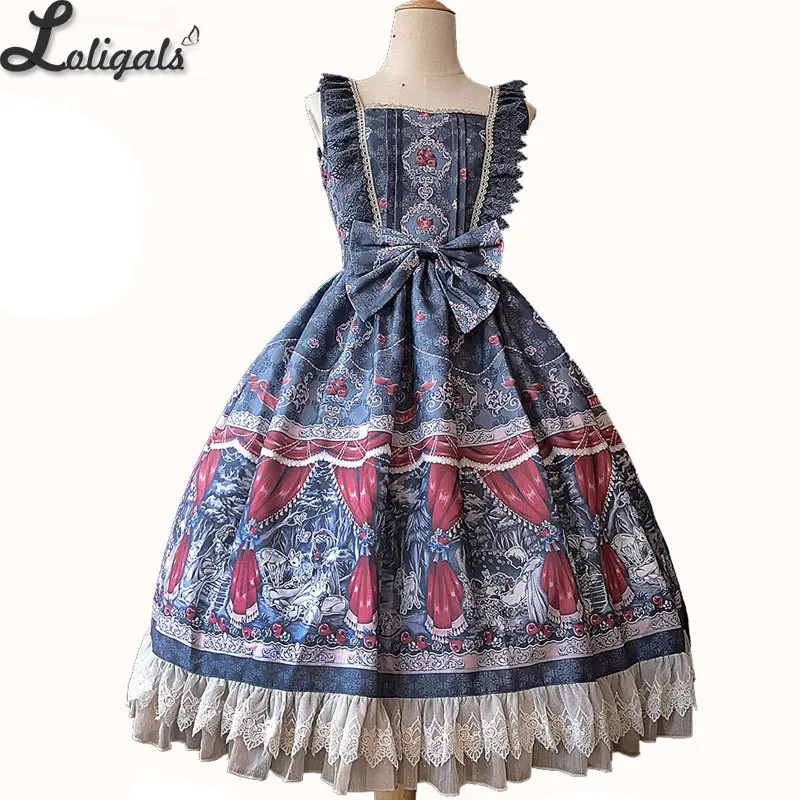 Ядовитое яблоко ~ готическое Платье с принтом &quotЛолита&quot JSK&quot|Женские платья| |