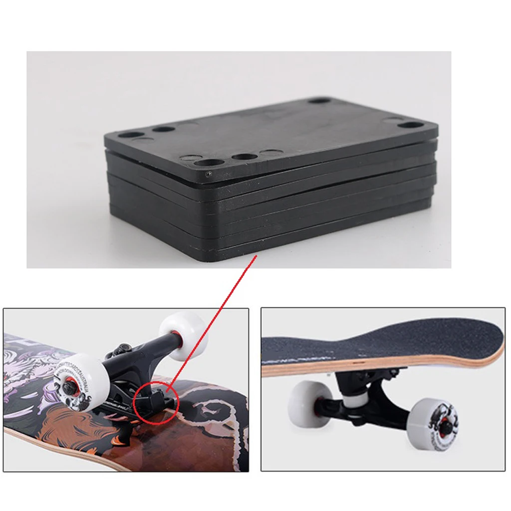 

4PCS/Set 3mm Skateboard Riser Pads Shockpads Good Replacement for Longboard Skateboarding Hardware Accessory Dropshipping