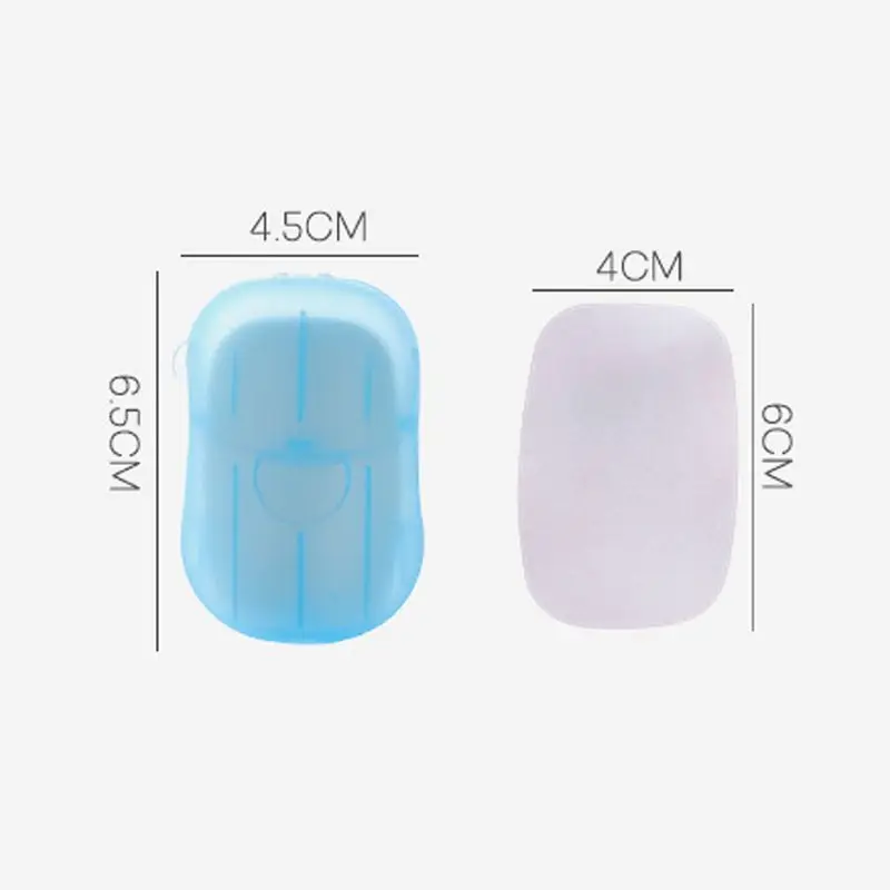

20Pcs Disposable Soap Paper Portable Cute Boxed Paper Soap Mini High Quality Scented Soap Slice Outdoor Travel Supplies