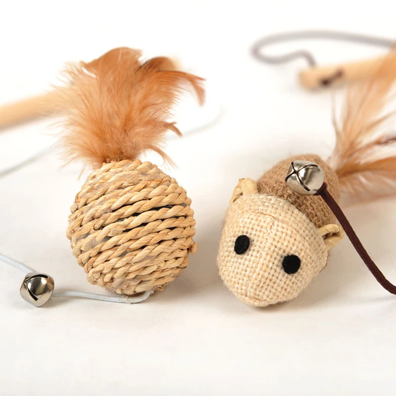 Экологически чистая игрушка для домашних животных кошка перо тизер палка | Дом и