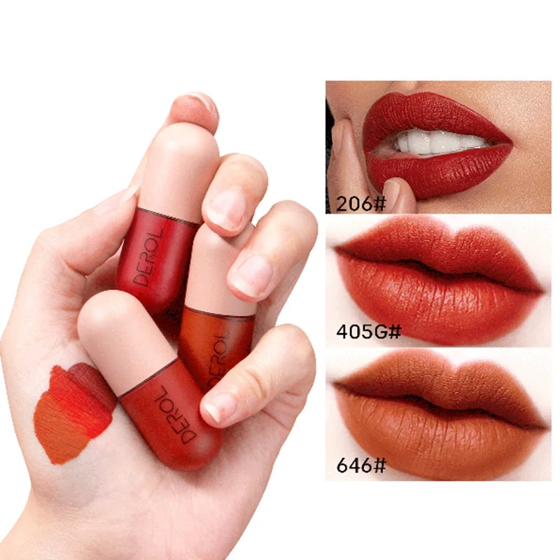 

3 Pcs/Set Waterproof Long Lasting Moisture Cosmetic Lip Gloss 2020 Lips Makeup Matte Liquid Lipstick