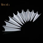 100 шт.лот длинные острые накладные ногти на шпильке Французский акриловый дизайн ногтей типсы с 10 размерами полное покрытие ABS накладные ногти УФ-гель инструменты