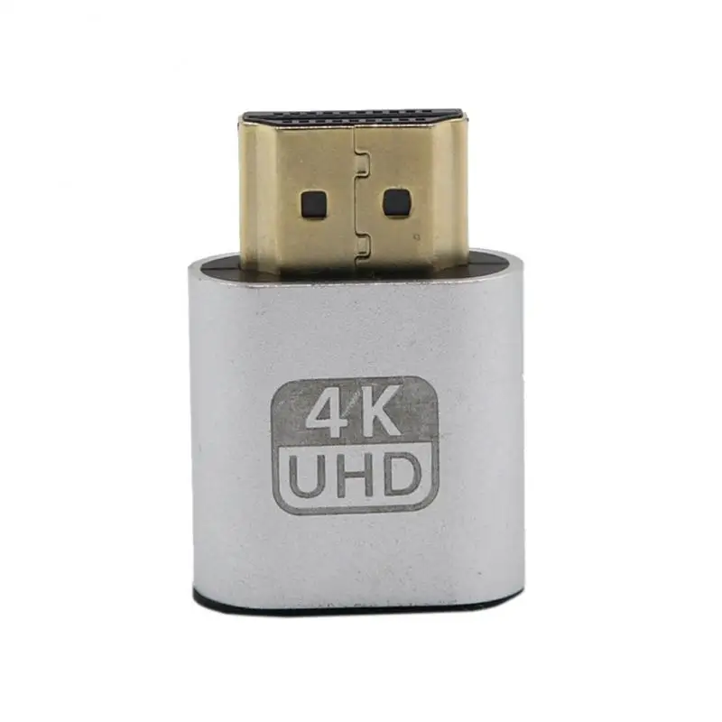 HDMI-совместимый виртуальный дисплей 4K DDC EDID фиктивный штекер Адаптер эмулятор