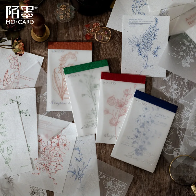 

30pcs Vintage Retro Memo Pads DIY Material Paper Pack Journal Scrapbooking Tearable Paper Vintage Notes Korean Stationery