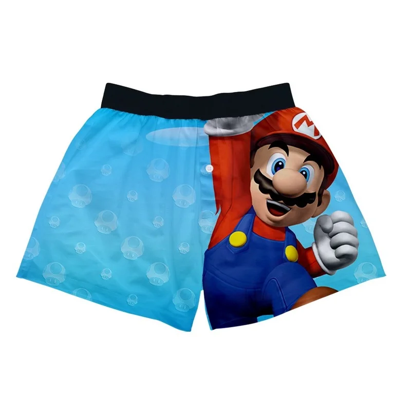 Мужские трусы-боксеры Super Mario с аниме принтом свободное дышащее нижнее белье для