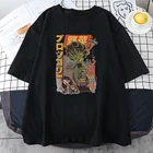 Женская футболка с принтом Brocolin Monster Attack Humman, повседневные стильные топы, оверсайз японская футболка, винтажные женские футболки с круглым вырезом