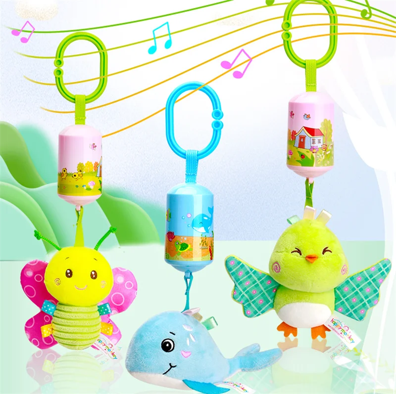 

Baby Rattles Cartoon 0-24Monthes Visual Grab Ability Training Toys Infant Squeaky Toddler Plush Hand Bell Doll игрушки для детей