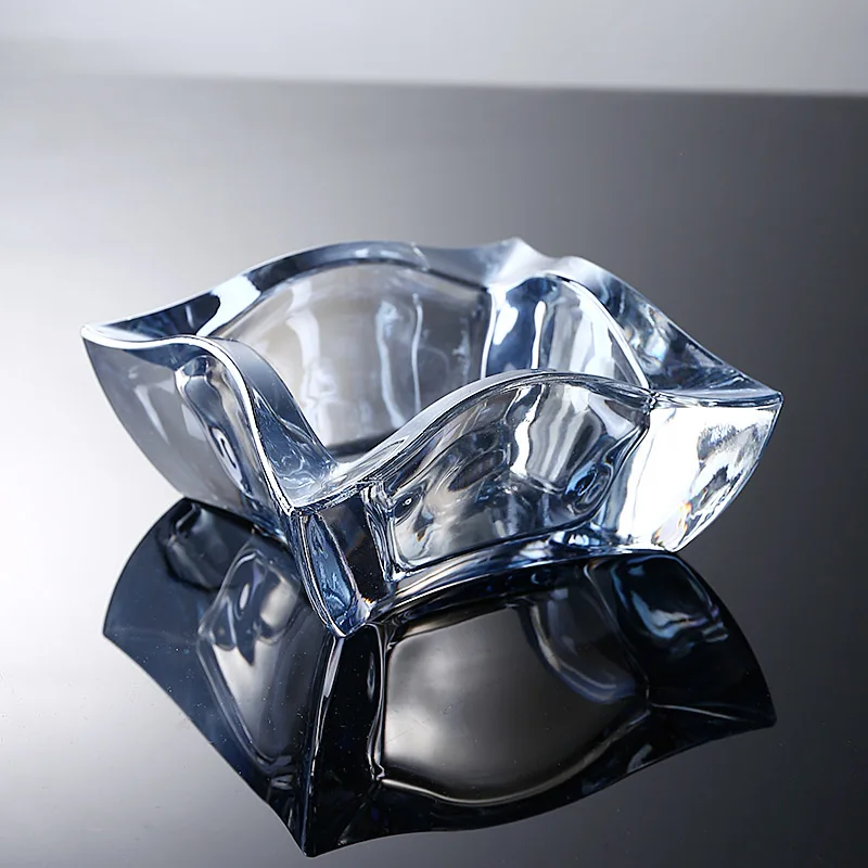 Хрустальная Квадратная Пепельница стеклянная индивидуальная трендовая