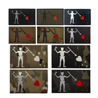 Эдвард учить черную бороду пиратский флаг IR инфракрасная Светоотражающая фотография крючок и петля застежка задние значки декорации