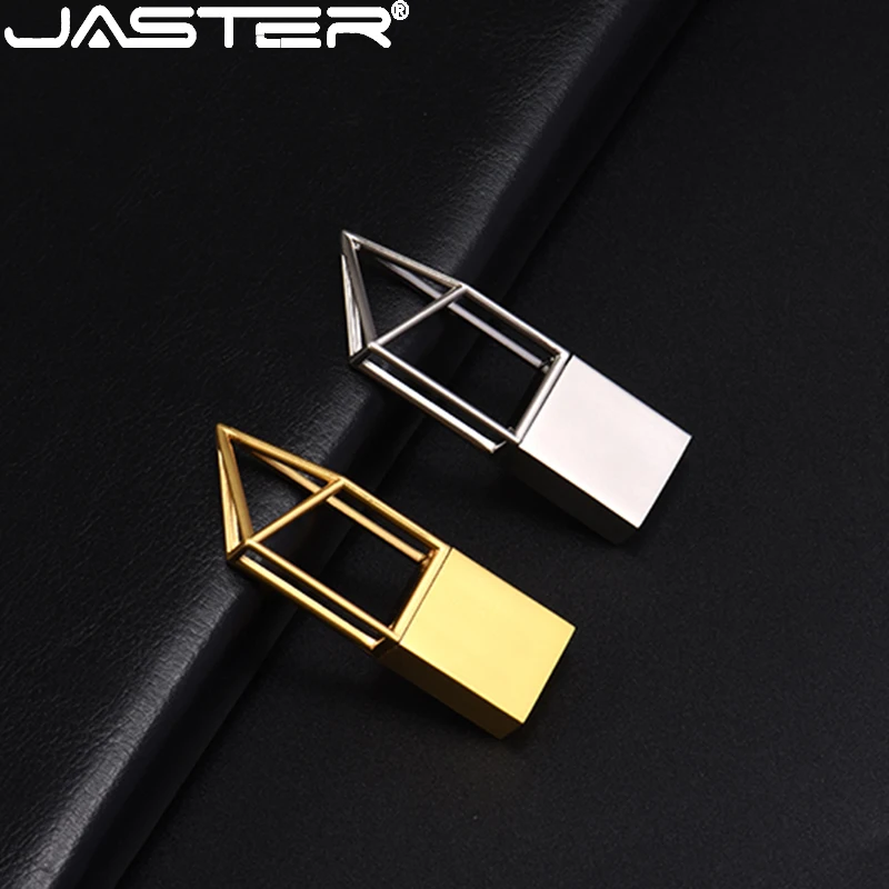 Портативный металлический серебристый USB флеш-накопитель JASTER 4 ГБ 8 16 32 64 золотой